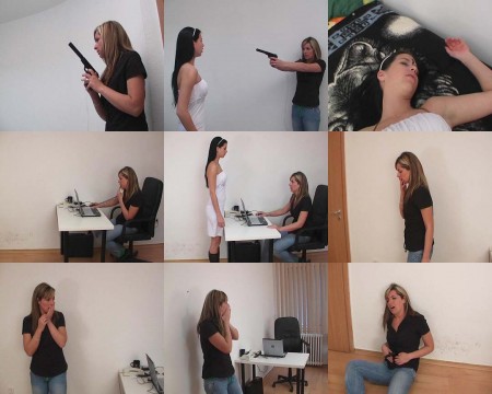 Knifed of a ghost - Claudia shot Cintia in the head. How could she be knifed by her victim??