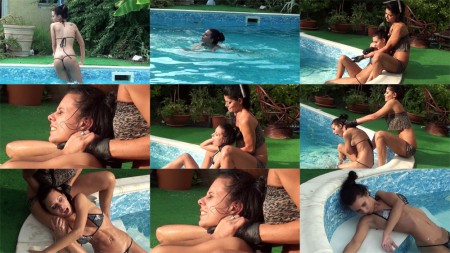Tianna In The Pool - Tianna is ********* by Julie
in the swimming pool, 
for cheating with Julies boyfriend.