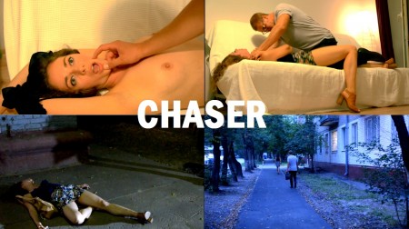 CHASER - Fetish elements:

Chasing, stalking, choking, limp fetish, playing with corpse, shooting

Choking and shooting thriller

Young woman is going home. Maniac sees her. He imagines how he strangles her at home. After his fantasies he shoots her in the street.