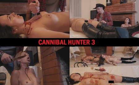 CANNIBAL HUNTER 3 - CANNIBAL HUNTER 3 
Starring: Li, Nata, Steals, Dan
Fetish Elements: 
Boots, Stalking, Knock Out, Chloroform, Sleepy, Stripping, Tied hands, Cut throat, Sliced Neck, Cannibalism, Suffocation, Bodybag, Bodypile 
C U S T O M
3 girls arrived to the house for some fun but cannibal hunter stalked them, killed very cruelly and ate. First he stalked them all one by one and chloroformed them. After he tied them in different corners of the room. He killed the first girl (sliced her neck!)  and cut pieces of meat from her. He  showed her meat to her friends  like  eat your friend, bitches! and after he cut their necks too. He places dead nude bodies to plastic bodybags. And collects his meat stocks to the long winter

IF YOU LIKE THIS CLIP PLEASE CHECK OUT
CANNIBAL HUNTER
CANNIBAL HUNTER 2