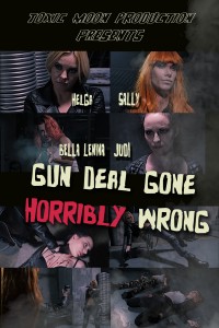 GUN DEAL GONE HORRIBLY WRONG - CUSTOM

Just watched it and loved it. The acting was spot on  Fair enough they did a great job either way and I do have an idea for a sequel to this video.

From Customers Review

 

FETISH ELEMENTS

Bad Girls, Shootout, Gangster-Girls, Gurl With Gun, Shooting, Machine Guunned, Closed eyes death stares, Jeans, Military Outfits, Bodypiles. Soldiers, Battle, Closing eyes to dead girl, Opened eyes Death Stare

 

Actresses: Helga-Black Bra, Dark Blue Jeans, biker boots, black Leather Jacket and no belly button ring

                   Judi- Black Bra, Black Jeans, Biker Boots, black Leather Jacket and no belly button ring

                   Sally and Bella Lenina- Camo pants, Black Combat boots, and a white belly shirt.

                Helga plays the part of the leader of a biker gang gearing up for a war with a rival biker gang. Judi is the second in command and came with Helga to back her up in case something goes wrong that would involve a gun fight. Sally plays the part of the weapons dealer and Bella is her backup. I would like to have this in English.

 

Helga and Judi reach the warehouse that they were to meet with the weapons dealer. Helga takes out her phone and calls the dealer

Helga- Were here. Where are you After a short pause as if she was getting a response Ill be there She then hangs up the phone.

Helga- She says to wait by the desk in the warehouse

Judi- I dont like this. It smells like a setup

Helga- Ya I feel that to but we need those guns. Just keep your eyes peeled and dont trust them.

Judi- Right

Helga and Judi enter the warehouse and Helga sits down in the chair and Judi stays standing and scouting the area with her eyes.

After a short while Sally and Bella enters the warehouse.

Sally- Welcome ladies I heard that you are looking for some weaponry. I have the equipment just for you but its not going to be cheap.

Helga- Moneys not going to be a problem as long as the weapons perform to our liking

Sally- Thats not going to be an issue. These weapons are the best money can buy. And these weapons dont jam as much.

Helga- Lets see them

Sally- You know the price. Let me see the cash first

Helga- Judi go get the case

Judi- Yes boss Judi then leaves the warehouse to go get the briefcase. She then reenters the warehouse with briefcase in hand and handcuffed to her wrist. She walks up to Sally and opens the case and shows her the money.

Sally- Looks like everything is in order. Bella go and retrieve the weapons Bella nods at Sally and leaves to get the weapons. Judi closes the case and then walks back to the table and sits down on it.

Bella then reenters the warehouse with a machinegun in hand and then she open fires shooting Jodi multiple times in the chest. Jodi then falls back on the table with legs hanging down and arm with case hanging down from the side of the table as well.

Helga manages to escape the bullets and finds cover. She takes out her gun and manages to shoot Bella in the chest multiple times killing her. Bella falls flat on her back with legs spread out and belly button perfectly showing and no blood on it with eyes closed and some blood sliding down her mouth and a pool of blood forming from underneath her. Sally runs out of the warehouse. Helga goes over to Jodi seeing that she was still alive.

Helga- Jodi hang in there. Stay with me

Jodi- Forget me go after her. You need those guns. There is nothing you can do Ill be dead soon just dont let her get away

After Jodi says that she then dies with eyes opened. Helga checks her pulse and sees that she is dead. She closes her eyes and then goes to the direction of the door. Sally then barges in the room with a gun and starts shooting. The two then shoots at each other and they both end up taking bullets. Helga takes a few bullets to the chest and still manages to stay standing and Sally falls to her knees and then falls backwards with legs still folded and dead with eyes closed and belly button fully shown and no blood on it. Helga then casually walks back to the chair and pulls it out and then sits down. She slides down the chair to get in a pose I will add to the script and dies with eyes closed and belly button fully shown and not blood on it.  Get lots of pans of the 4 girls playing dead. Get close ups of their faces, belly buttons, full body side view, full body top view, a view with their faces and belly buttons are seen, one where all of them are in the shot and any other sexy pans of them.