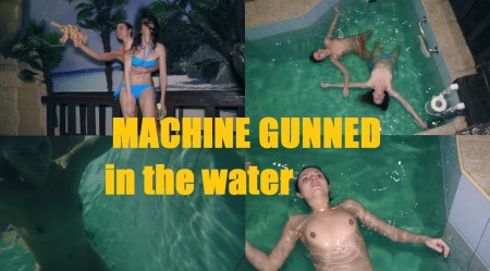 Machine Gunned In The Water - MACHINE GUNNED IN THE WATER!

MACHINE GUNNED IN SWIMMING POOL
Do you like shot-dead cocktails or machine gunned projects by Crime House?
If you do, this one will be great for you!
Two sexy female special agents are being shot or shoot each other in swimming pool! Their wet bodies share in death agony being machine gunned and their pretty corpses fall to the water.
Many sexy scenes, some of them contain topless and full nude!
First underwater shooting by Crime House.