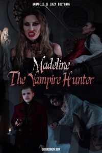 MADELINE THE VAMPIRE HUNTER - MADELINE:  THE VAMPIRE HUNTER

CUSTOM
As always, Im a fan of your work. 
The scenario is largely respected 
The sets, the actors, the props, the costumes, the shots, the general atmosphere... everything is well done. 
It's really top. 
Thanks to you and your team. 

Customers Review 

Starring: Annabelle, Luiza, Li, Billy Brag



Madeline running away from something that seems to scare her.
She goes into a room to hide. Two female vampires look for her to take her to their master. The fight happens between Madeline and one of the vampire girls, in which Madeline was defeated. She is brought to the Master.
Story line will take you to an old castle full of vampires.
Hilarious film with breathtaking scenes and professional cust.
Vampire characters won't leave you indifferent.

IF YOU LIKE THIS MOVIE PLEASE CHECK OUT
MOSCOW 2347