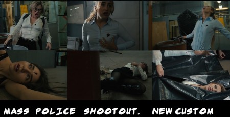 MASS POLICE SHOOTOUT - MASS POLICE SHOOTOUT

C U S T O M
Real Best Police Thriller for Shooting Lovers! 

CAST: OLGA (New Model!), TANYA (New Model), LUIZA, WES, ANNABELLE, YANA, MARGO (New Model), UGINE, DEN

Fetish Elements
Police Theme, Realistic Police Location, Action, Cinematic Firefight, Head Shot, Shooting to the arm, Shooting to the chest, Bodies, Bodypile, Corpse, Man kills Girls, Girl Kills Girl, Girl Kills Man, CSI, Bodybags
CHARACTERS AND THEIR DEATHS
Olga  Bossy sexy police woman, shief of police. Died in the firefight, wounded in her shoulder and then quickly shot in her heart, surprise reaction, sexy pose and death stare. Dressed: Glasses, White blouse, Office skirt, Black pantyhose, Boots
Tanya  - young police newbie, shes sure the mission is easy. Shot to her death in the firefight, in her chest. Rather slow death  she can realize her end and whispers I dont want to die Dressed: Jeans, Shirt, Short Boots
Luiza  - cop who died in firefight. She saw how her colleagues were shot to their death and she was in panic and ran to the criminals, lost control. Quick Realistic Death, shot to her chest, fall near her dead boss to the bodypile
Clown  - just man criminal under drugs, shot to death by cop girls 
Den  - one of criminals, shot in the firefight by girls
Margo  young female criminal, short girl with big gun. Was surprised when shot to her head by man-cop.  Great death stare and reaction. Dresses: T-shirt, black denim shorts and black pantyhose
Wes  young man, cop, was fell in love to Tanya. Was very depressed when she was shot to death and stayed near her body when criminalists placed corpses to bodybags. Stayed alive
Yana and Annabelle  Criminal Experts, they were arrived to Crime Scene after all was over and placed corpses to bodybag. Dressed: Real Morgue Experts Uniform. Stayed Alive 
 
PLOT
The action movie about regular case of cops turned to be hard and tragic

IF YOU LIKE THIS MOVIE PLEASE CHECK OUT
CALL OF DUTY 
DRUG DEN