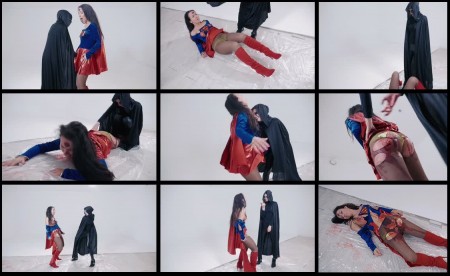 BLOODY SUPERGIRLS SuperGirl Origin - BLOODY SUPERGIRLS: SuperGirl Origin
C U S T O M
Starring: Nata
WE START NEW CUSTOM SERIA OF BLOODY AND GORY DEADLY BATTLES OF SUPERHEROINES!

FETISH ELEMENTS:
 Lots of upskirt shots from the back and the front, full body shots)
 during the fight blows are concentrated on her crotch, ass, breasts and upper thighs
 costume rips are small, not large rips, and the costume never comes off
 tights get runs, that lead to tears, but are not torn off)
 brownish/darkish tights
her upper thighs are torn up
in the end the crotch is a bloodied mess

Supergirl arrives on a Spaceship. Demon like creature approaches her. She tells him to turn his ship around and not to attack Earth. he comes up to her and punches her, and hurts his hand. she hits him back. he goes flying backwards.  he presses something on his hand and continues to attack her they hit each other back and fourth until supergirls punches and kicks start to get weaker and weaker.
Then her punches and kicks have no effect he punches her in the stomach, bruising her instantly he then knees her in the crotch and she clutches it backing up slowly he digs his nails into the back of her thigh, right below her ass (maybe catching the bottom of her ass) and slices into her thighs going from the back to the front He then slices into both both breasts, cutting them open he then slams her head first into a window, cutting the side of her forehead and then she sees it, a red sun she says no, my powers, the red sun  he then pinches her ass repeatedly he punches her in the back, bruising her back he then places his hands between her legs and squeezes her crotch, causing extreme pain he then throws her to the ground and she lands on her back, hitting the back of her head hard, cracking it open and bleeding he then lifts her skirt up with his leg exposing her panties he spends a moment admiring the view then he stomps down hard on her crotch. she screams. he repeats the attack once her panties are torn up a bit, and her crotch is bruised and slightly bleeding  he turns her over onto her front he then lifts the back of her skirt up and again pauses to admire the view then he stomps down hard on her ass she screams .he repeats the attack. once her panties are torn up a bit, and her ass is bruised and slightly bleeding he turns her over onto her front. he then picks her up from her blood-soaked hair he lets her stand on her own to feet, his powers do not allow her to fall down then he punches her in the ass repeatedly, until her panties are torn up and her ass is bloodied he then punches her crotch until her panties are torn up badly and her pussy is bloodied He then cuts off her pussy lips and shows it too her he then beats her mercilessly every part of her body is either bloodied or bruised she is still not allowed to fall down he approaches her pulls back for a powerful punch, she can only watch in horror
There is a white flash he is taken a back a bit, but notices nothing has happened to him she shrugs and with all his might he punches her in the stomach, tearing a whole in it he pulls out some guts, then allows her to step forward she walls face first to the ground in a bloodied mess he turns her over and says now for your planet she whispers no, and dies.

IF YOU LIKE THIS FILM PLEASE CHECK OUT
TORTURE KILLER part 2
DEEP INSIDE