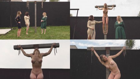 New Crucifixion at Doctor Squalus FHD - Dr. Squalus invited her friends to a party. 
The friends were surprised to discover that a cross had been erected in the backyard of Dr. Squalus' house. One of my friends jokingly agreed to be crucified on the cross.  
But Dr. Squalus was in no hurry to take her friend off the cross.