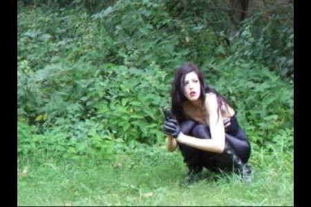Crimson Rapture - Brunette Mowed Down by Machine Gun Crimson Rapture - Brunette Mowed Down by Machine Gun
