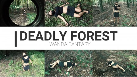Deadly forest - Gun fun video, digital blood only, sniper shooting, gun with silencer shooting, few death scenes, last scene shooting + staking with wooden stake, outdoor, forest, face mask, vampire, girl, slow motion bullets, pov, skirt, bare belly