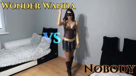 Wonder Wanda vs Nobody - Wonder Wanda is summoned by random guy (nobody) to fight her. She is first pissed off and teases him to punch her and She is making fun of him but then he stabs her and aims the gun on her. She is angry now deflecting bullets and then.....

    elements: POV, fighting, belly punching POV view, stabbing, shooting, bullet deflecting by bracelets, fail to deflects bullet multiple times, stabs in the cleavage (heart), twisting knife inside the heart, back arching, speaking in English, fake blood, digital blood, sound effects, arrogant super-heroines, blood from the mouth and nose, hard to kill, overkill.