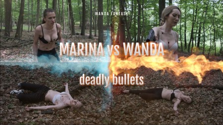 Marina vs Wanda deadly bullets - Marina and Wanda meet in the dark forest to shoot each other to death.


elements: belly shots, chest shots, heart shots, duel, gunfight