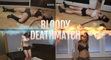 Bloody deathmatch - Roxana just received information that Wanda is better "Cleaner" than she is. She gets mad and went strait to the Wanda's place to challenge her in deadly gunfight to the death. Wanda doesn't hesitate and then the hot gun duel just begun.

elements: shooting, fake blood, English speaking actresses, belly shots, chest shots, heart shot, death scene, duel