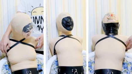 Xiaomeng in Zentai Tickled Breathplay - There are two interesting things in this one video. Firstly, I found an open-face zentai is really a good costume to create a seal around the face with a bag; and secondly, breathplay combined with tickling is of extreme fun!
Xiaomeng was blindfolded and wearing a skin-color zentai with an open-face hood. An armbinder was used to restrict her arms behind her back during the whole video. A vibrator was fixed on her pussy to give her extra stimulation. First I put a plastic bag on her head and then the zentai hood. An air bubble was sealed by the open-face hood, and shrank and expanded along with Xiaomeng�s breathing. Then I started to tickle her and immediately the air bubble moved much more quickly. I like it.
Next, I put a black swim cap on top of the zentai hood and the air bubble and continued tickling her. After she cannot hold any more with the bag, I removed the bag and put the swim cap under the zentai hood instead and created a black air bubble this time. And more tickling of course.
In the last part, a ball gag was added to her, and a breathplay hood over the zentai hood became the main character. The breathplay hood has a small breathing hole, but during most of the time it was closed by a piece of tape. Xiaomeng was under this setup for nearly 15 minutes and enduring (or enjoying) triple stimulations from the vibrator, the tickling, and the lack of oxygen. When I finally took off the breathplay hood, she showed real purple lips in contrast to her grayish face. What an intense experience!